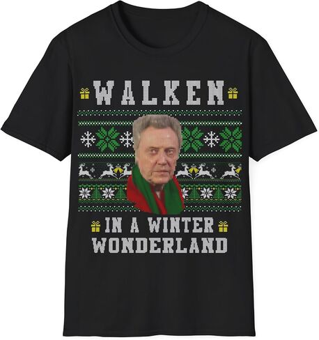 Walken in A Winter Wonderland Unisex T-Shirt, Christopher Walken Fan Tee, Gift for Actor Lover, Funny Christmas Shirt, in Saudi Arabia