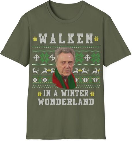 Walken in A Winter Wonderland Unisex T-Shirt, Christopher Walken Fan Tee, Gift for Actor Lover, Funny Christmas Shirt, in Saudi Arabia