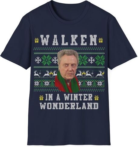 Walken in A Winter Wonderland Unisex T-Shirt, Christopher Walken Fan Tee, Gift for Actor Lover, Funny Christmas Shirt, in Saudi Arabia