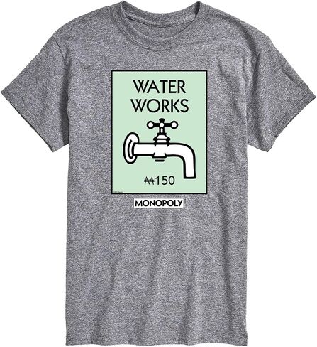 مونوبولي - Boardgame Waterworks - تي شيرت رجالي برسومات بأكمام قصيرة in Kuwait