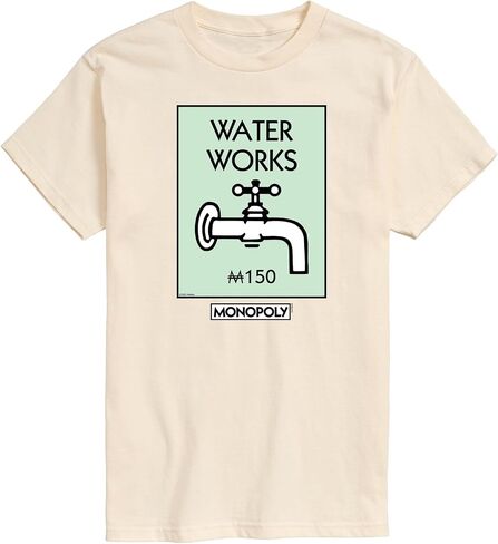 مونوبولي - Boardgame Waterworks - تي شيرت رجالي برسومات بأكمام قصيرة in Kuwait
