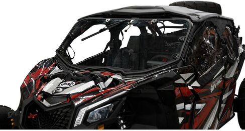 Tusk UTV Full View Glass Windshield with Windshield Wiper Compatible with Can-Am Maverick X3 Max X RS Turbo RR Smart-Shox 72 Inch 2021-2024/X3 DS Turbo 64 Inch 2021-2025 in Saudi Arabia