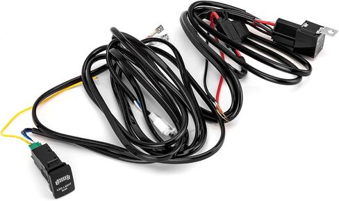 Wsays Light Bar Wiring Harness Push Button Switch Kit Compatible with Toyota 4Runner Sequoia Highlander Tacoma Tundra RAV4 Yaris Land Cruiser 2006-On in Saudi Arabia