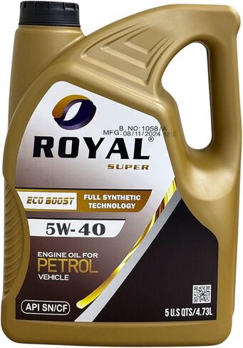 5W-40 Full Synthetic Engine Oil for Petrol Vehicles, API SN/CF, 5 US Quarts (5 US QTS (4.73ltr)) in Saudi Arabia