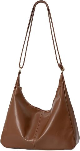 Badiya Hobo Bags for Women Tote Handbags Pu Leather Ultra Soft Slouchy Tote Purses Foldable Crossbody Bag in Kuwait