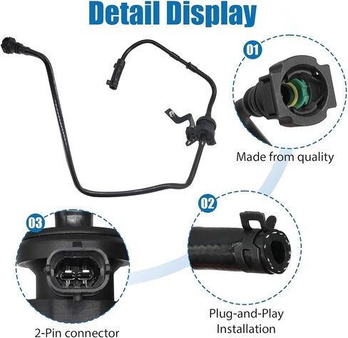D2BZ9C047F Fuel Evaporative Emissions Vapor Canister Purge Valve Solenoid Hose Lines Compatible with 2014 2015 2016 2017 2018 2019 Ford Fiesta 1.6L Replaces # D2BZ-9C047-F in Saudi Arabia