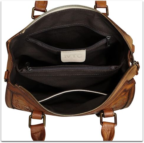 Genuine Leather Satchel for Women Embossed Leather Top Handle Bags Handmade Purse Vintage Crossbody Handbags Hobo Bag in Saudi Arabia