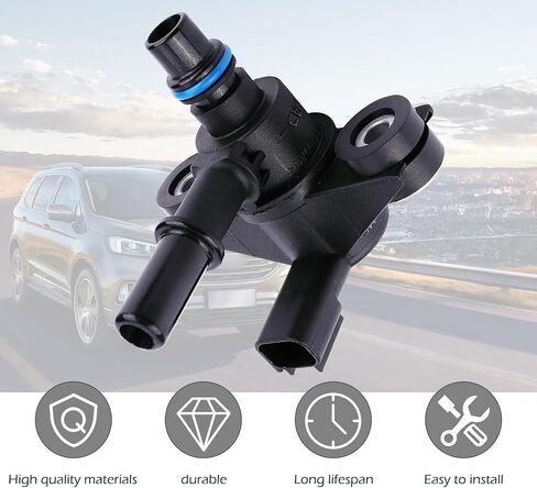 Vapor Canister Valve – Vapor Emission Purification One-way Control Purge Valve with Rubber Ring, Standard Replacement 9U5Z9C915AB AU5Z-9C915-B 9U5Z-9C915-A, Compatible with Ford (Black) in Saudi Arabia