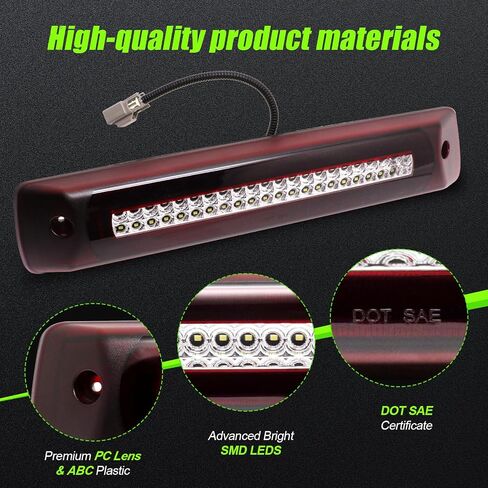 LED Third Brake Light Compatible With 2015-2025 Colorado/Canyon 2012-UP S10 High Mount 3rd Brake Cargo Light Red Housing Clear Lens in Kuwait