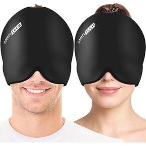 عبوة من قطعتين من غطاء جل التبريد من كومفي تيك، غطاء بارد قابل لإعادة الاستخدام لراحة الرأس والعين والاسترخاء، مقاس متوسط in Kuwait