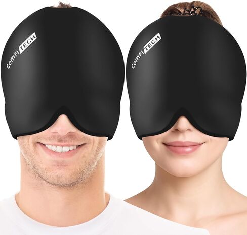 ComfiTECH Head Ice Pack 2 Pack Cooling Gel Cap Reusable Cold Wrap for Head and Eye Comfort and Relaxation, Medium in Kuwait