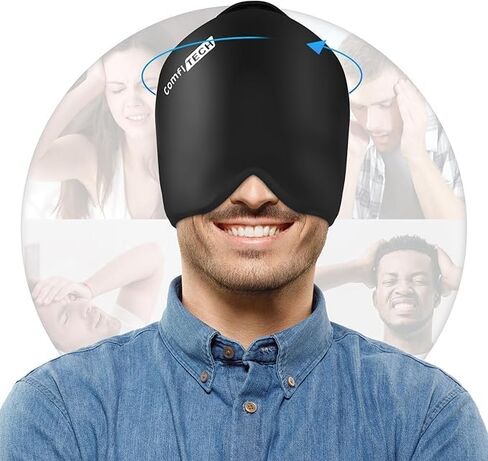 ComfiTECH Head Ice Pack 2 Pack Cooling Gel Cap Reusable Cold Wrap for Head and Eye Comfort and Relaxation, Medium in Kuwait