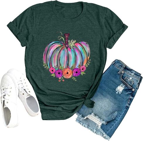 Momster T Shirt Women Funny Halloween Spider Bat Graphic Tee Casual Mom Ster Letter Print Fall Pumpkin Tops in Saudi Arabia