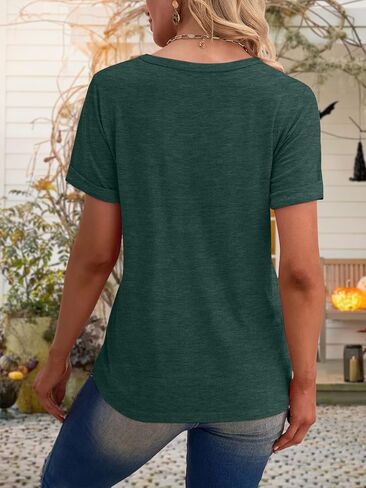 Momster T Shirt Women Funny Halloween Spider Bat Graphic Tee Casual Mom Ster Letter Print Fall Pumpkin Tops in Saudi Arabia