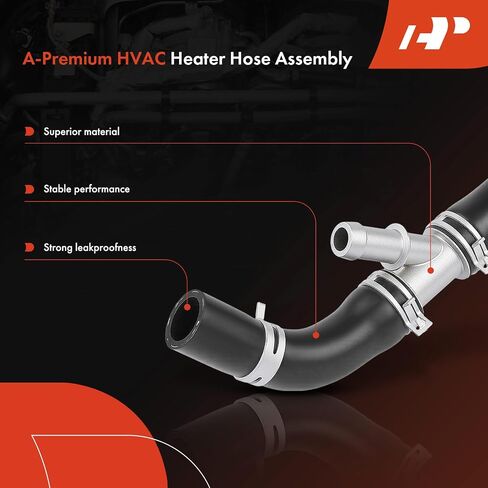 A-Premium HVAC Heater Hose Pipe Line Assembly W/Clamps, Protective Sleeve Attached Compatible with Ford E-350 Super Duty 2004, E-350 Club Wagon 2004, E-450 Super Duty 2004, Excursion 2003-2005, 6.0L in Saudi Arabia