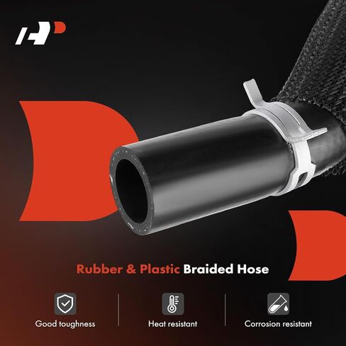 A-Premium HVAC Heater Hose Pipe Line Assembly W/Clamps, Protective Sleeve Attached Compatible with Ford E-350 Super Duty 2004, E-350 Club Wagon 2004, E-450 Super Duty 2004, Excursion 2003-2005, 6.0L in Saudi Arabia