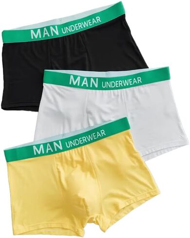3 Pcs Men's Boxer Briefs, Soft, Breathable, Stretchy Underwear in Saudi Arabia