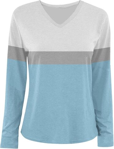 Womens Plus Size Tops Trendy Dressy Block Color Long Sleeve Blouses Fall Fashion Work Shirts Clothing Outfits 2025 in Kuwait
