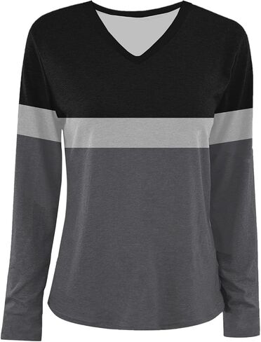 Womens Plus Size Tops Trendy Dressy Block Color Long Sleeve Blouses Fall Fashion Work Shirts Clothing Outfits 2025 in Kuwait