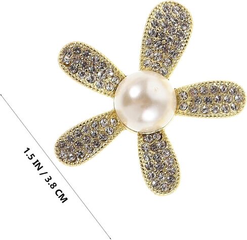 Cabilock 4pcs Flower Knobs for Dresser: Gold Floral Cabinet Knobs with Rhinestone - Single Hole Drawer Pulls for Dressers Wardrobes and Cupboards in Saudi Arabia