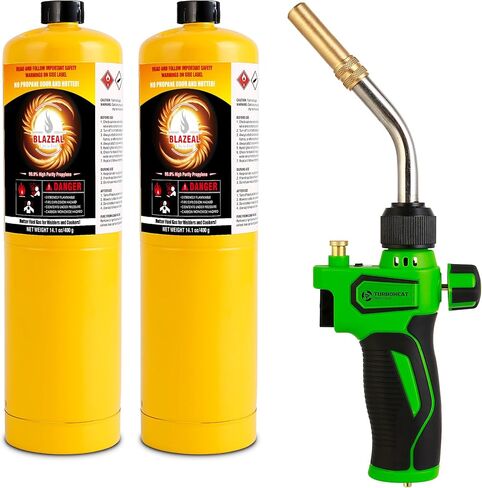Propane Torch Head,High-Intensity Propane Torch Head with Igniter,Trigger Start MAPP Gas Torch Gun Rubber Easy Grip Handle,MAP Gas Torch Kit for MAPP PRO Propane Soldering Welding Brazing in Saudi Arabia