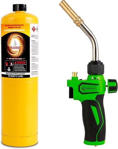 Propane Torch Head,High-Intensity Propane Torch Head with Igniter,Trigger Start MAPP Gas Torch Gun Rubber Easy Grip Handle,MAP Gas Torch Kit for MAPP PRO Propane Soldering Welding Brazing in Saudi Arabia