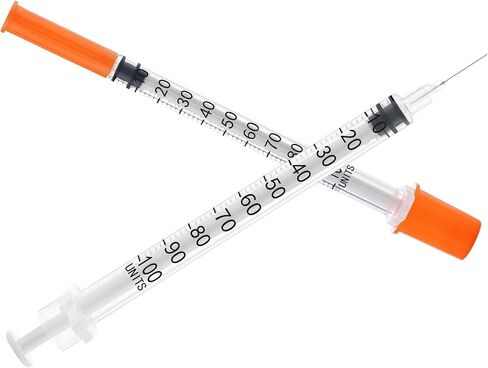 1ml Syringe with 31G 1/4 Inch (6mm), 1cc 31 Gauge Syringes, Individually Wrapped, Pack of 100 in Saudi Arabia