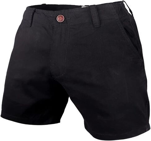 Mens Flat-Front Shorts 5.5" Inseam Slim Fit 100% Cotton Lightweight in Saudi Arabia