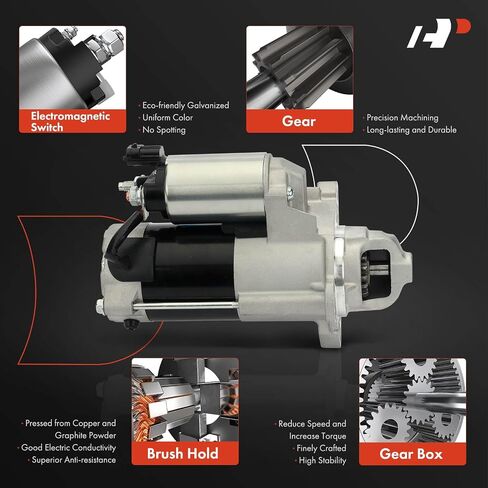 A-Premium Starter Motor Compatible with Chevrolet Equinox 2018-2023, Malibu 2017-2023, Cruze 2017-2019 & GMC Terrain & Buick Encore, 1.4L 1.5L, 12V 1.4 KW 17-Teeth Clockwise, Replace# MPA12473 in Saudi Arabia
