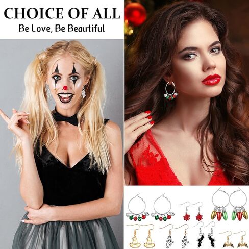 20 Pairs Halloween Earrings Holiday Fall Thanksgiving Drop Dangle Earrings Set Pumpkin Skeleton Xmas Earrings for Women Girls (Cool) in Saudi Arabia