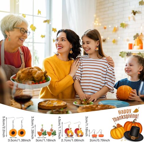 20 Pairs Halloween Earrings Holiday Fall Thanksgiving Drop Dangle Earrings Set Pumpkin Skeleton Xmas Earrings for Women Girls (Cool) in Saudi Arabia
