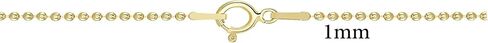14k Gold Filled Ball Chain 1MM Necklace Gauge 18 Pendant for Jewelry 16-18 - 20-24 - 30 inches in Saudi Arabia