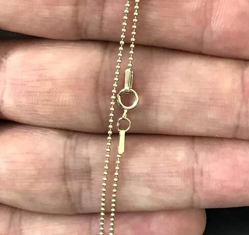 14k Gold Filled Ball Chain 1MM Necklace Gauge 18 Pendant for Jewelry 16-18 - 20-24 - 30 inches in Saudi Arabia