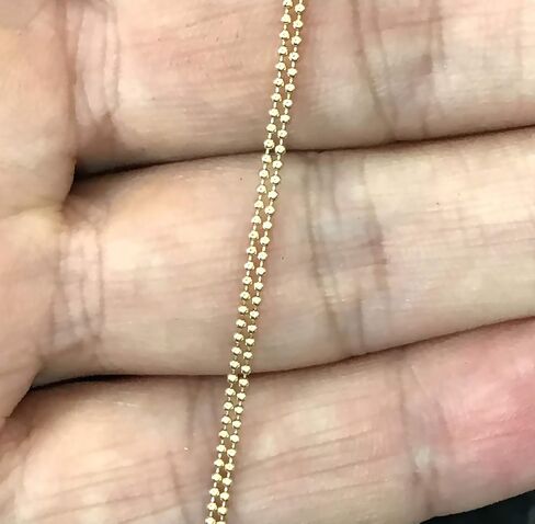 14k Gold Filled Ball Chain 1MM Necklace Gauge 18 Pendant for Jewelry 16-18 - 20-24 - 30 inches in Saudi Arabia