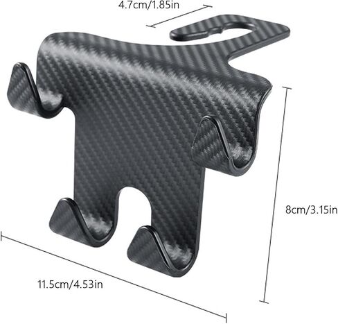 Car Seat Headrest Hook, Auto Durable Backseat Hangers Storage Organizer, Multifunctional Car Bag Hook for Purse, Grocery Bags, Handbag (Black) in Saudi Arabia