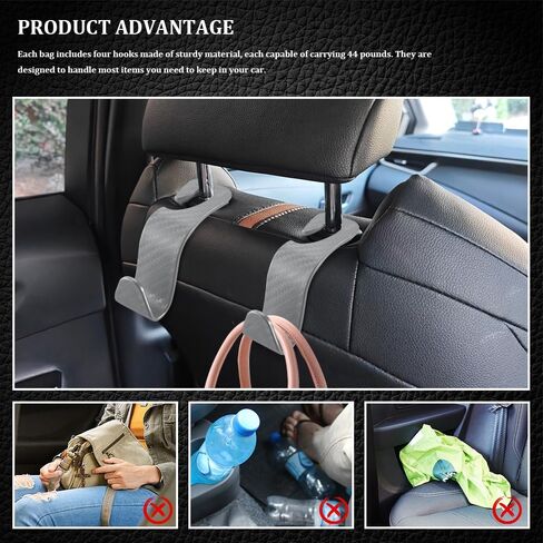 Car Seat Headrest Hook, Headrest Hook for Car, Purse Holder Hook for Car Organizers and Storage, Car Organization Accessories Car Purse Hook Universal for Purse Coats Bags Handbag (Orange) in Kuwait