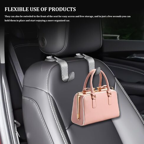 Car Seat Headrest Hook, Headrest Hook for Car, Purse Holder Hook for Car Organizers and Storage, Car Organization Accessories Car Purse Hook Universal for Purse Coats Bags Handbag (Orange) in Kuwait