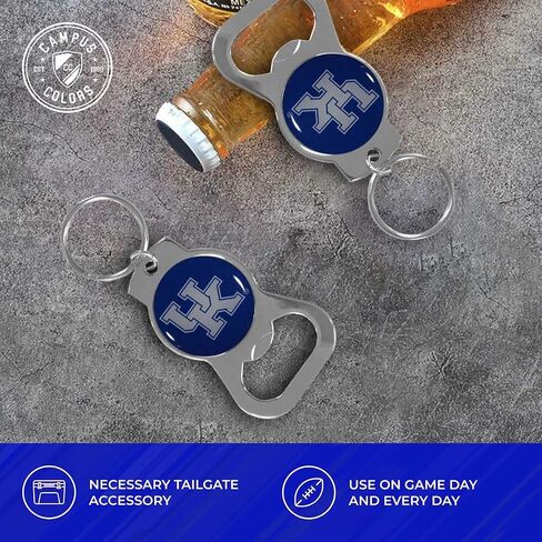 Siskiyou School Logo Leather Card/Cash Holder and Bottle Opener Keychain Bundle, Game Day Fan Accessories (Michigan Wolverines - Black) in Saudi Arabia