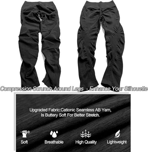 سروال يوجا ضيق للنساء لتضخيم كونتور يغطي الرجل سلس اليوغا تجريب الصالة الرياضية الغنيمة رفع الجوارب in Kuwait