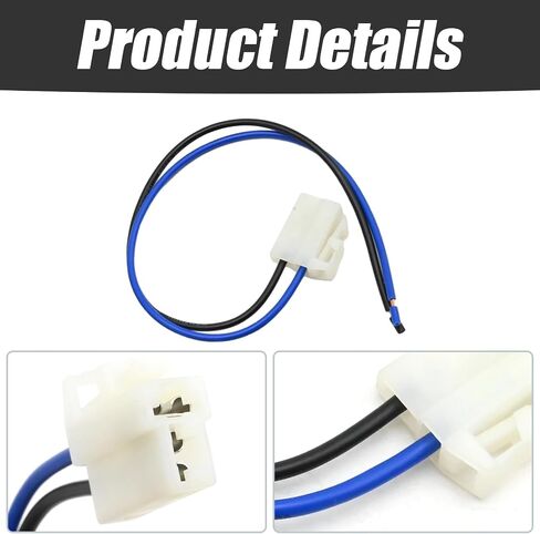 2 Pcs Universal Electric Cooling Fan Pigtail Plug, Automotive 2 Terminal Replacement Electrical Harness Connector in Saudi Arabia