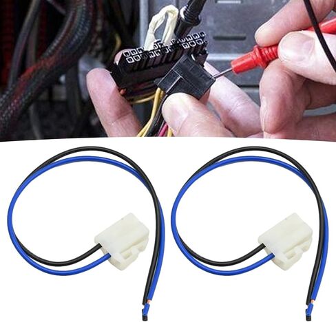 2 Pcs Universal Electric Cooling Fan Pigtail Plug, Automotive 2 Terminal Replacement Electrical Harness Connector in Saudi Arabia
