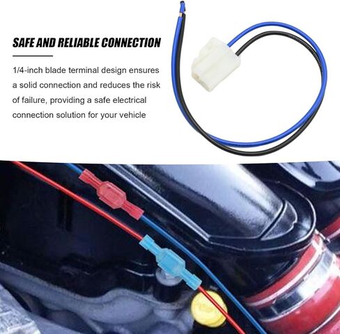 2 Pcs Universal Electric Cooling Fan Pigtail Plug, Automotive 2 Terminal Replacement Electrical Harness Connector in Saudi Arabia