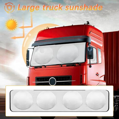 Semi-Truck Sun Shade for Windshield and Side Window, 300T Maximum Coverage UV Protective Auto Sunshade, Foldable Reflective Window Shade, Universal for Semi, Big Rig Truck, RV in Saudi Arabia