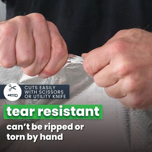 Ultra NT Perforated SCIF Radiant Barrier 4' x 125' (500 Square Feet), SCIF Radiant Barrier Foil Insulation for RF Blocking and RF Shielding, Breathable Fabric Allows Passage of Moisture in Kuwait