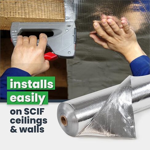Ultra NT Perforated SCIF Radiant Barrier 4' x 125' (500 Square Feet), SCIF Radiant Barrier Foil Insulation for RF Blocking and RF Shielding, Breathable Fabric Allows Passage of Moisture in Kuwait