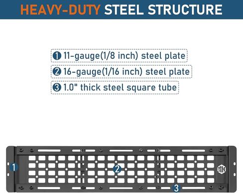 Hooke Road Roll Bar Storage MOLLE Panel Trunk Cargo Rack Shelf for 2007-2018 Jeep Wrangler JK Unlimited 4-Door Hardtop in Saudi Arabia