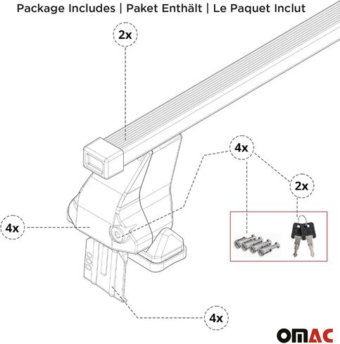 OMAC سقف الرف القضبان المتقاطعة لنيسان جوك 2019-2024 قابل للقفل 110 رطل من الألومنيوم الفضي 2 قطعة يناسب حاملات البضائع كاياك كانو دراجة على الجليد in Saudi Arabia