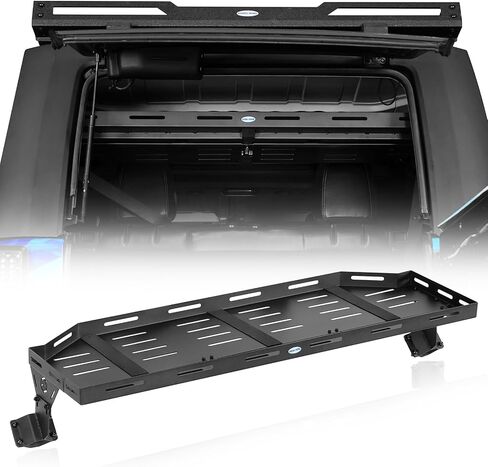 Hooke Road JKU Trunk Upper Cargo Rack Basket for 2007-2018 Jeep Wrangler JK Unlimited 4-Door Hardtop, Interior Luggage Carrier Storage Tray Shelf Platform in Saudi Arabia