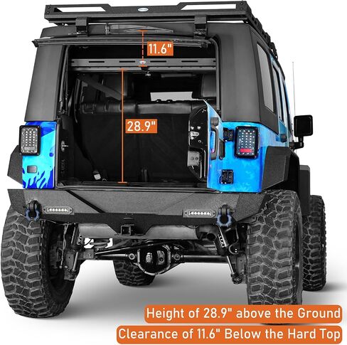 Hooke Road JKU Trunk Upper Cargo Rack Basket for 2007-2018 Jeep Wrangler JK Unlimited 4-Door Hardtop, Interior Luggage Carrier Storage Tray Shelf Platform in Saudi Arabia