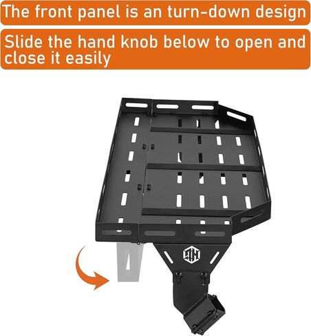 Hooke Road JKU Trunk Upper Cargo Rack Basket for 2007-2018 Jeep Wrangler JK Unlimited 4-Door Hardtop, Interior Luggage Carrier Storage Tray Shelf Platform in Saudi Arabia